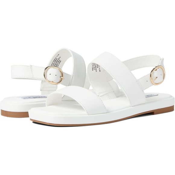 Steve Madden Ethos Sandals in White Leather - Picture 1 of 6